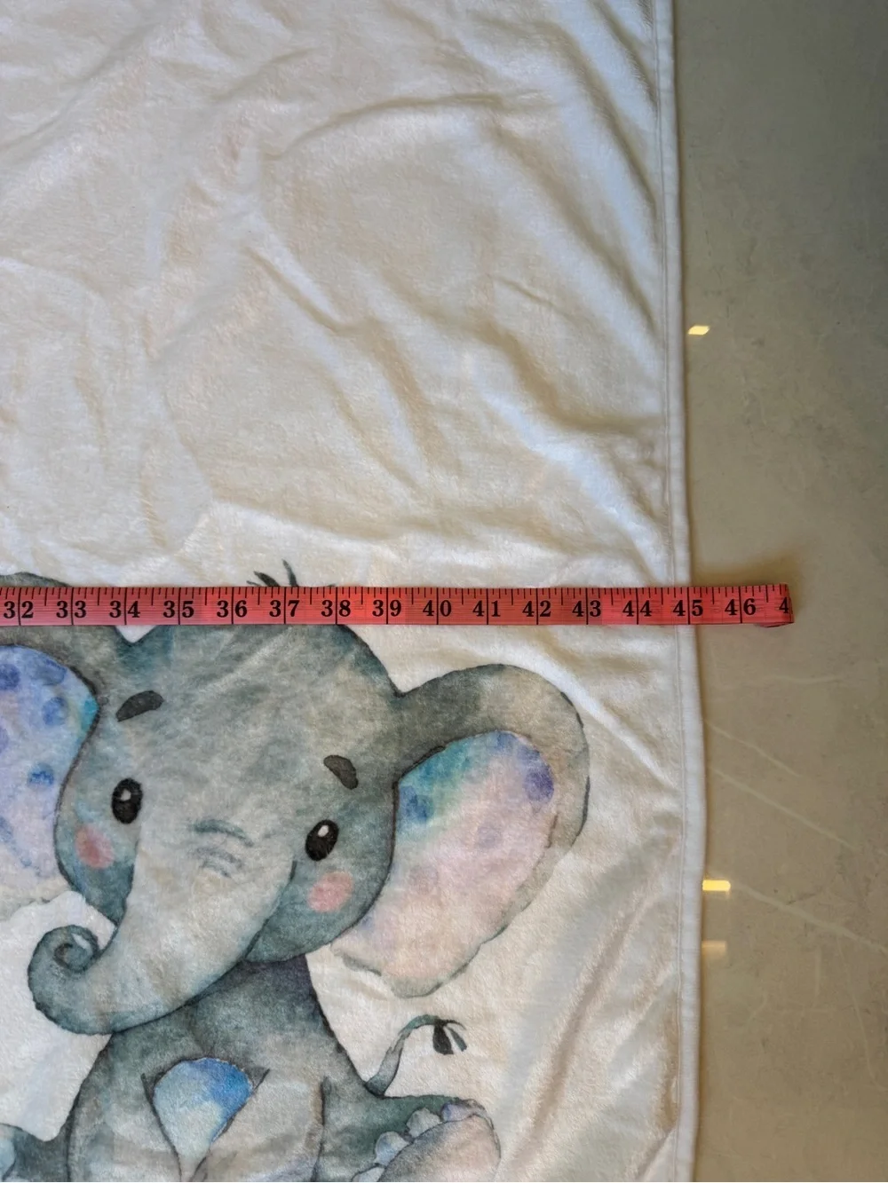 Neutral Gray Elephant Monthly Milestone Blanket